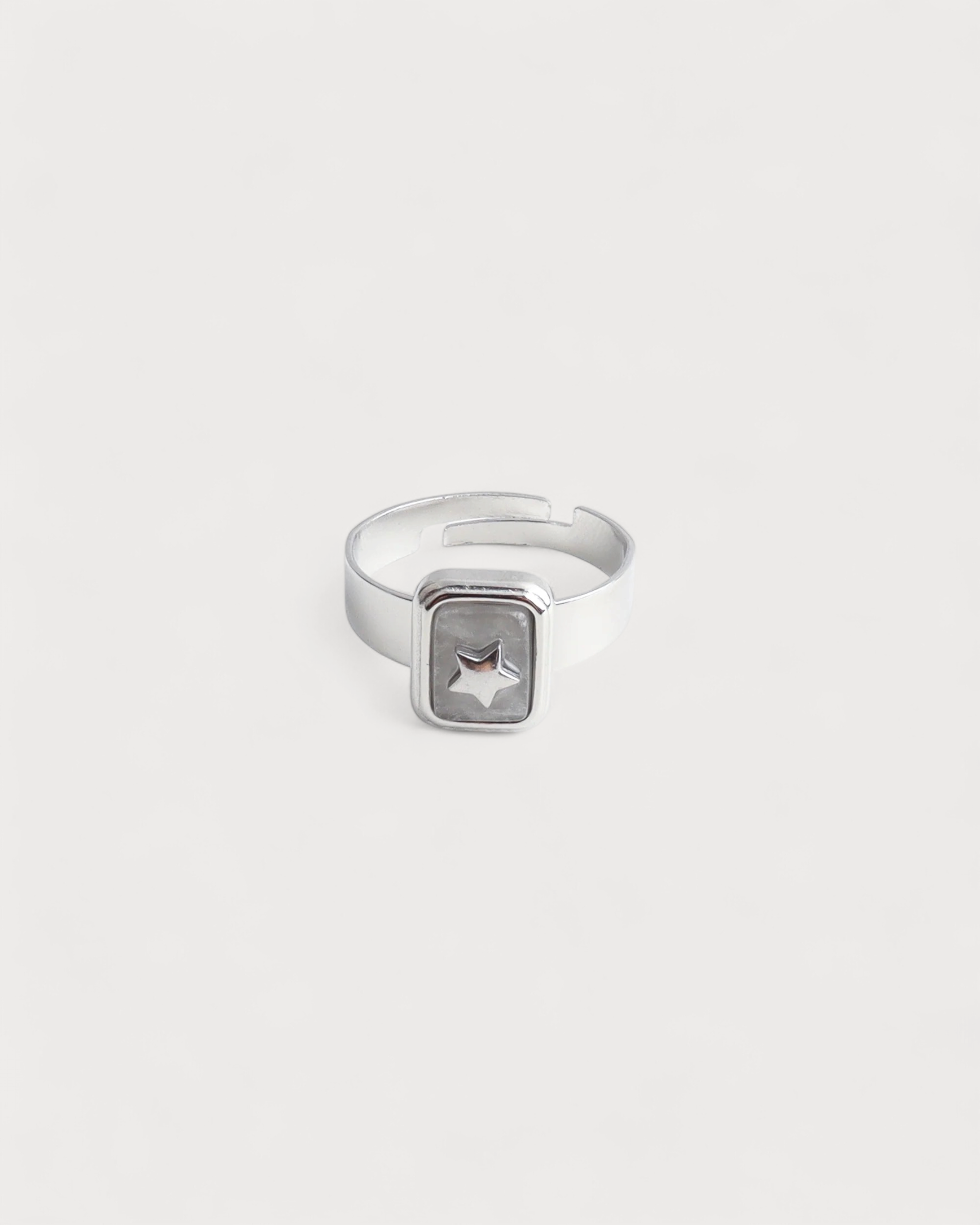 Yasmin - Ring - Naturstein - Edelstahl - Verstellbar