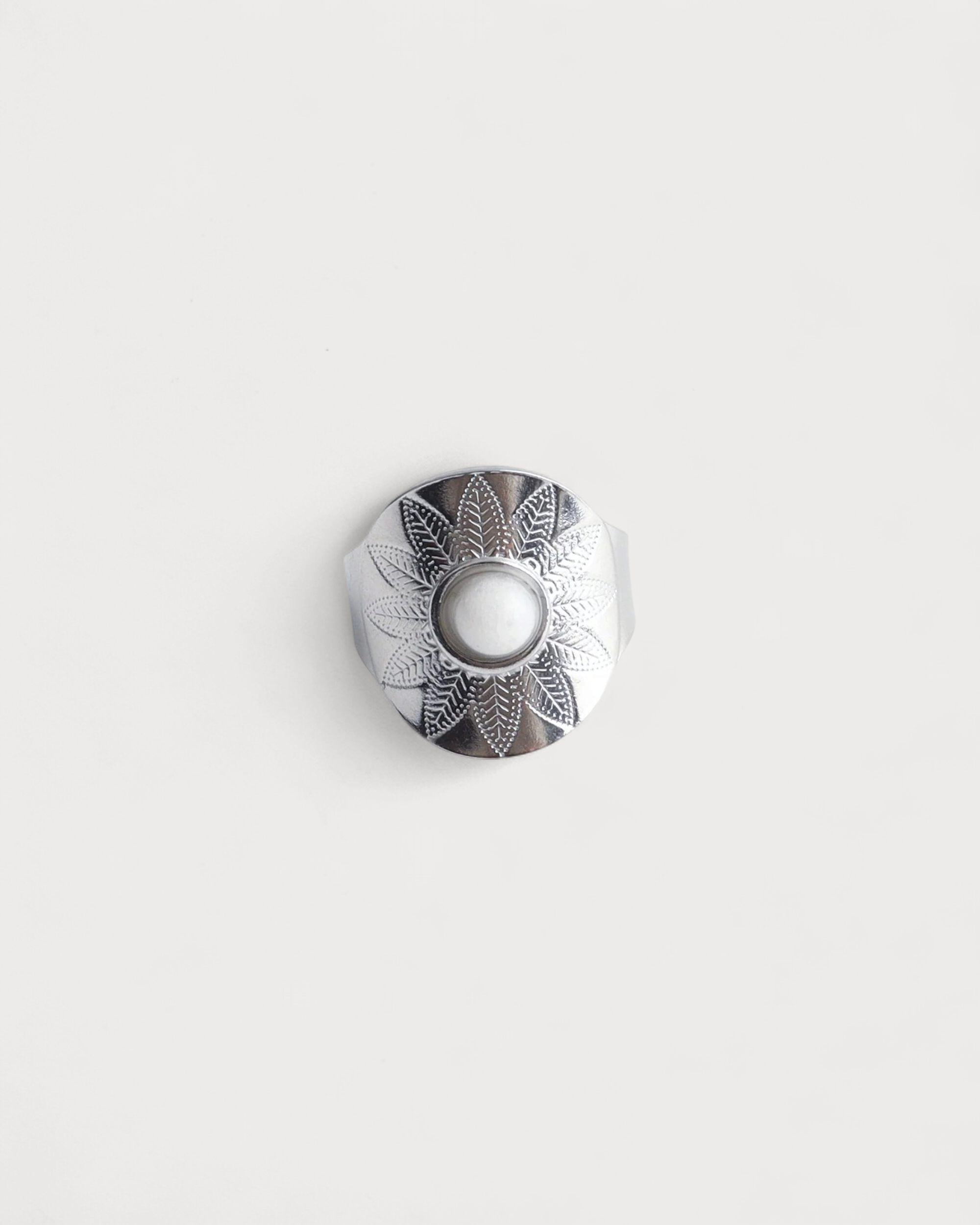 Nanne - Ring - Naturstein - Edelstahl - Verstellbar