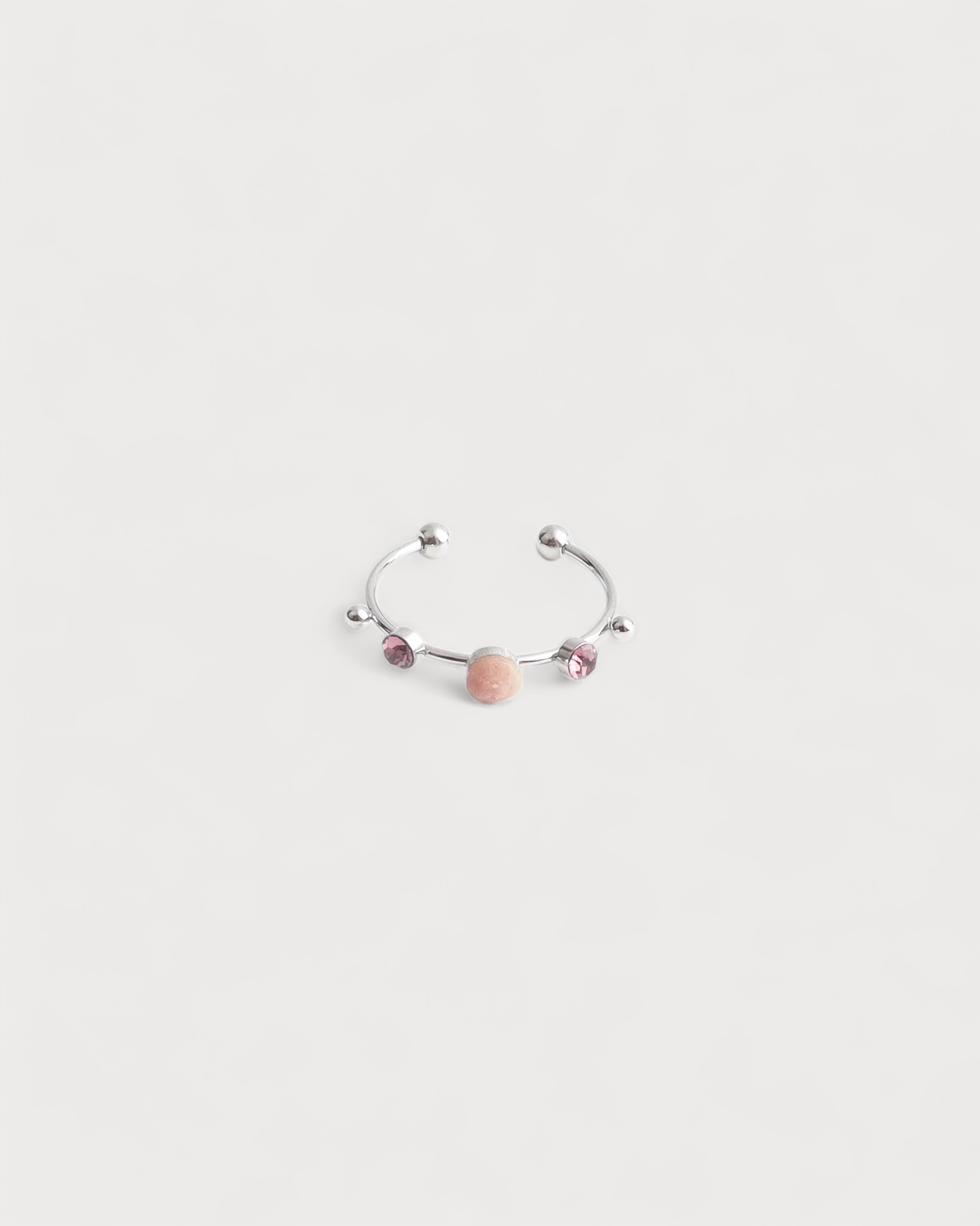Victoria - Ring – Edelstahl – Naturstein – Verstellbar