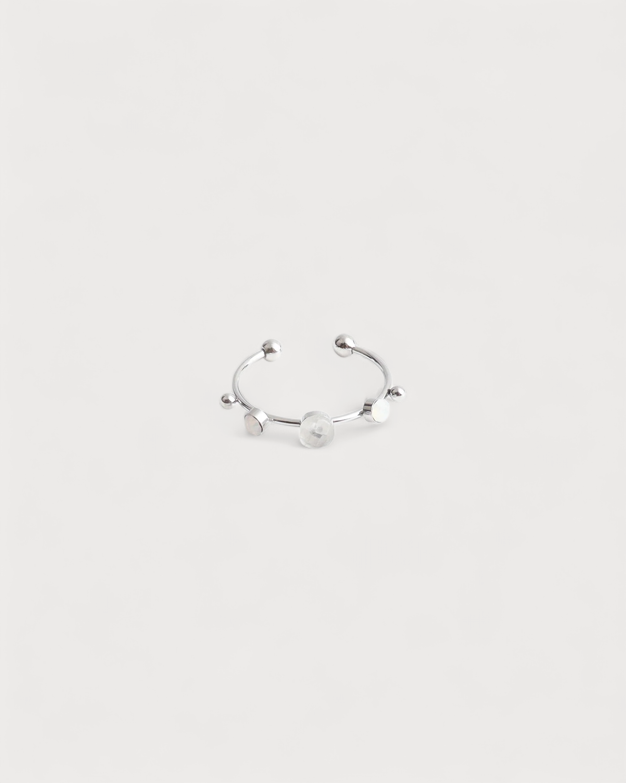 Victoria - Ring – Edelstahl – Naturstein – Verstellbar