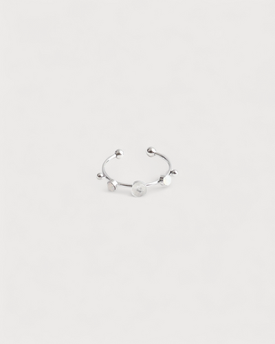 Victoria - Ring – Edelstahl – Naturstein – Verstellbar