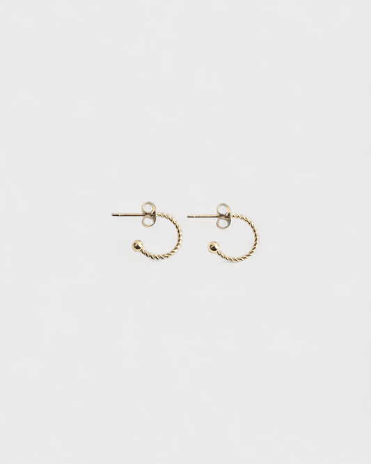 Small Twisted Hoops - Ohrringe - Edelstahl
